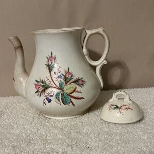 Vintage French stoneware antique moss rose